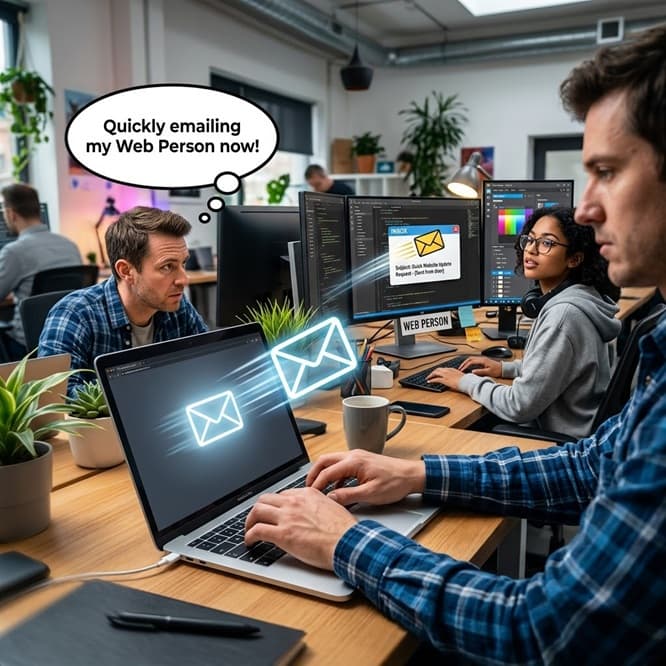 Quickly email your Web Person now